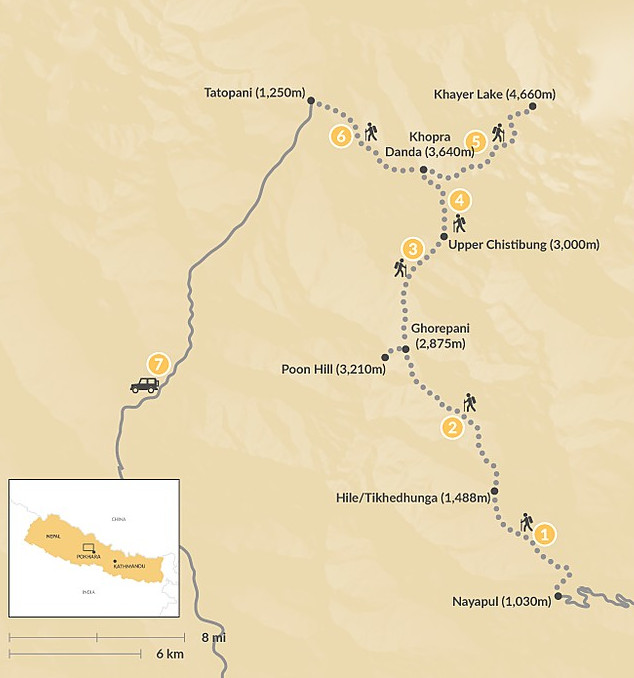 KHOPRA DANDA TREK MAP 