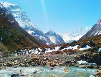 Beautiful Himalayan range at Everest Trail