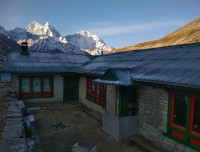Early morning view from tea house at Everest
