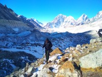 Hard trail towards Everest Base Camp