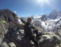 Trekkers having fun at Everest Base Camp