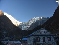 langtang-lirung-seen-fron-from-Kyanjing-village langtang valley trek