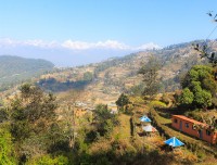 mountain village view of  kchisapani nagarakot trek 