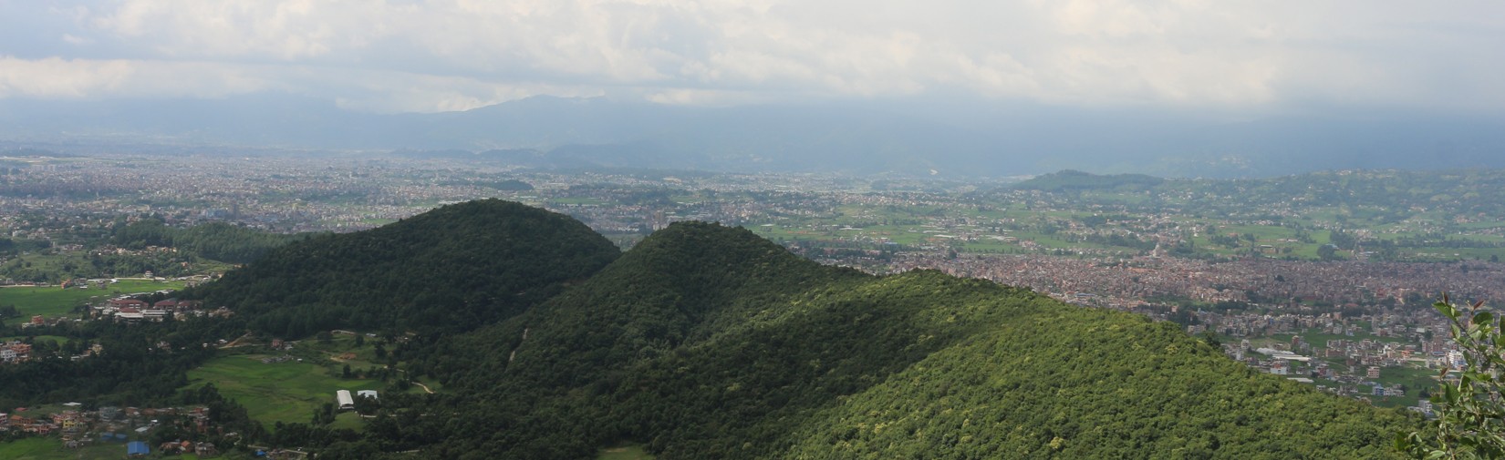 View of Kathmandu valley from Ranikot hiking trail